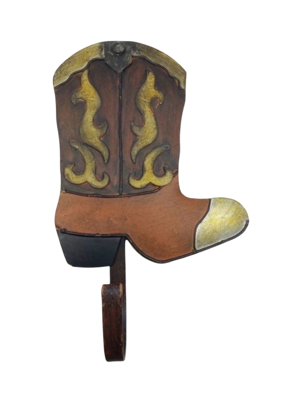 Vintage Metal Cowboy Boot Cap/Coat Hook
